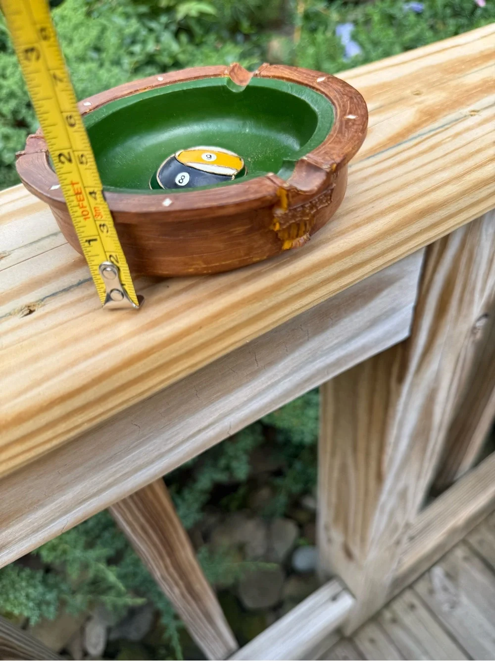 Green and Brown Decorative Ashtray Bowl - Home Accents